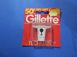 Cartucho BANDA DE AFEITAR AJUSTABLE GILLETTE TECHMATIC DE COLECCIÓN SIN USAR EN PAQUETE ORIGINAL - Imagen 1 de 2