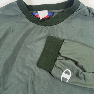 Vintage Champion Windbreaker Jacke Herren XL dunkelgrün Pullover 90er Retro Nylon - Bild 1 von 10