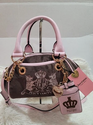 Juicy Couture Classic SCOTTIE Dogs Satchel Bag Chocolate Hard To Find Brand New  - Image 1 of 4
