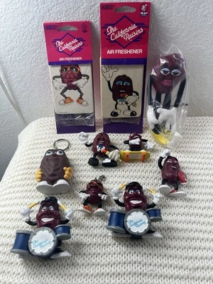 The California Raisins 1987-88 Lote de 10 figuras de aplausos 3" ambientador de colección Foto 1 de 4