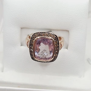Le Vian 14K Rose Gold 0.44ct tw Diamond 4.57ct Amethyst Ring 5.07g $2200 - Picture 1 of 15