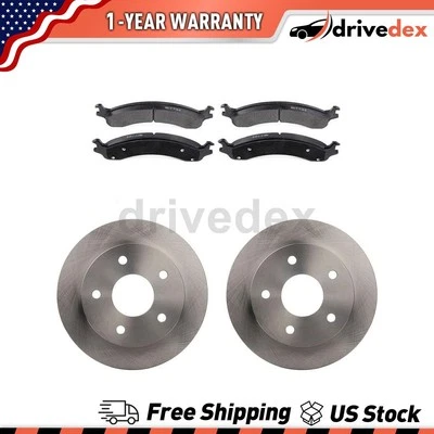 Front Rotors Ceramic Brake Pads Fits 2000 2001 Dodge Ramcharger_DV - Image 1 of 4