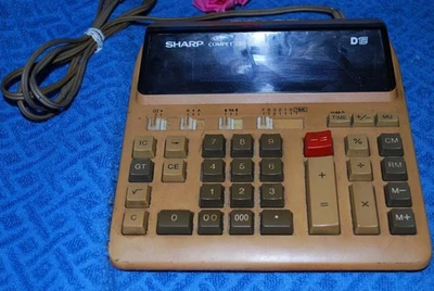 sharp cs-2122h used calculator showa era working warehouse stored collectible - Image 1 of 4
