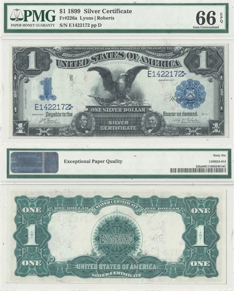 1899 $1 Silver Certificate Fr-226a PMG Gem CU-66 EPQ - Image 1 of 1