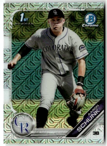 2019 Topps Bowman Chrome MLB No. BDC-129 Aaron Schunk Mojo Prizm - Bild 1 von 2
