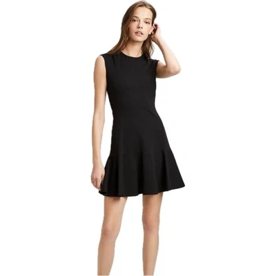 Vestido Theory Ponte tejido Essential Fit & Acampanado para mujer 4 | Negro | Usado en Excelente Condición Foto 1 de 4