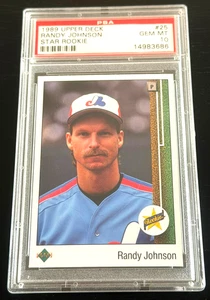 1989 UPPER DECK #25 RANDY JOHNSON BASEBALL PSA 10 STAR ROOKIE NEWLEY GRADED - Picture 1 of 4