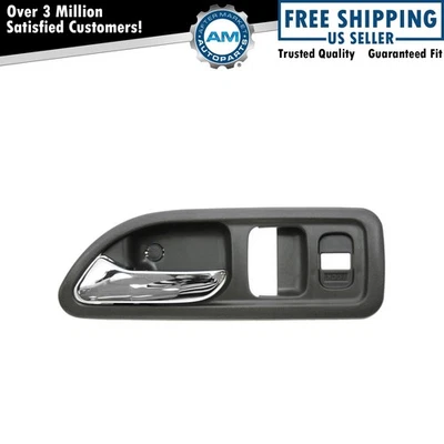 Manija de puerta interior izquierda cromada y gris oscuro para Honda Accord 1994-1997 Foto 1 de 2