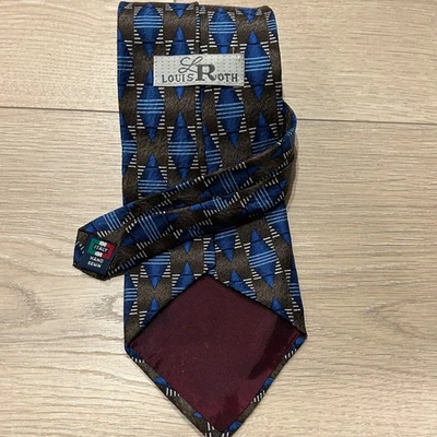 Галстук мужской Louis Roth галстук 100% шелк синий и черный цвет и разнообразие галстуков  - Изображение 1 из 4