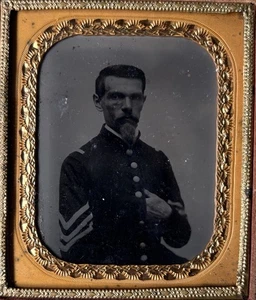 Bürgerkrieg 1/6 Platte Farbtyp Union Sargent Connecticut trägt Gehrock - Bild 1 von 3