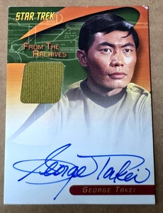 Star Trek 40 Aniversario George Takei De Los Archivos Reliquia Auto Bad Corner - Imagen 1 de 3