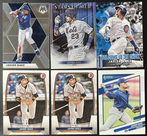 6 Card Baseball Lot Javier Baez Detroit Tigers / Cubs / Insert, Mosaic & More - Picture 1 of 6