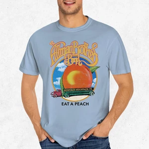 T-shirt The Allman Brothers band eat a peach BLU unisex tutte le taglie 2F657 - Foto 1 di 3