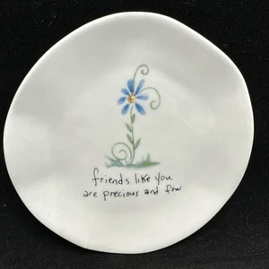 Natural Life Give. Love. Laugh Floral / Friends Trinket Dish 4.5” Diameter - Picture 1 of 4