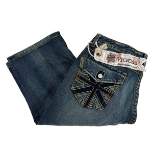 Vigoss Jeans Damen Denim Bermuda Capri Shorts Stretch Union Jack 34/16 Neu mit Etikett - Bild 1 von 13