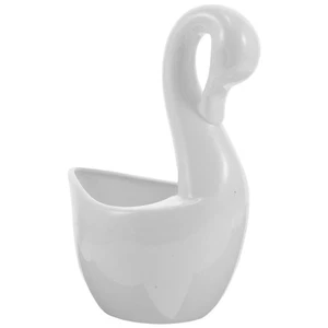  Schwan Sockel Halter Keramik Löffel und Gabel Organizer Utensilienhalter Besteck - Bild 1 von 12