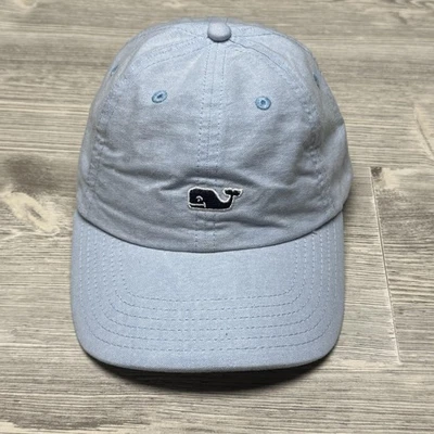 Chapéu Vineyard Vines alça traseira azul claro bordado baleia logotipo clássico masculino - Imagem 1 de 4
