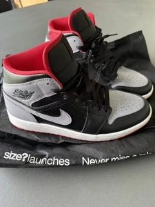 Nike Air Jordan 1 Mid Bred Shadow Black Cement Fire Red Size UK 8 DQ8426 006 - Picture 1 of 8