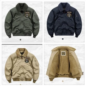 Winter Faux Lammfell Mantel Baumwolle Pilotenjacke Fleece-gefüttert & verdickt Mantel Neu - Bild 1 von 17