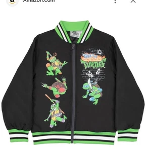 GIACCA BOMBER RAGAZZI TEENAGE MUTANT NINJA TURTLES TAGLIA 4-5 NERA SCUOLA GIOCO NUOVO - Foto 1 di 4