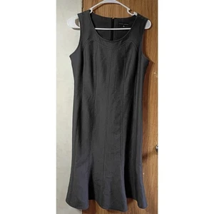 Abito tubino elasticizzato grigio antracite donna 8 minimalista lavoro ufficio look classico - Foto 1 di 9