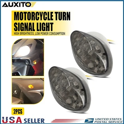 Комплект из 2 передних указателей поворота с креплением заподлицо подходят для Honda CBR 600RR 1000RR 04-13 H - Изображение 1 из 4