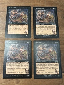MTG x4 Thrull Surgeon Exodus (x1 Korean) Signed Magic The Gathering - Picture 1 of 2