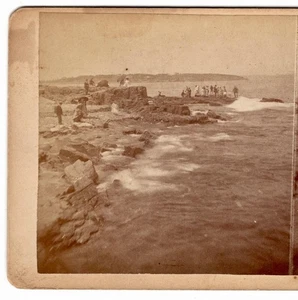 MASSACHUSETTS SV - NAHANT - Maolis Gardens Rocks Group North c1870s RAND & LATTO - Bild 1 von 3