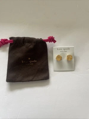 Kate Spade Square Cut Earrings Light Yellow With Dust Bag - Image 1 of 4