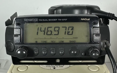 USED KENWOOD FM DUAL BANDER TM-G707A RADIO 144/430 MHz With Mic & Bracket Works - Image 1 of 3