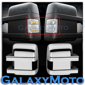 F250+F350+F450+550 Super Duty 2008-2015 Side Mirror Light LED CLEAR+Chrome Cover - Bild 1 von 1