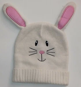 Kids Easter Knit Hat Pink and White - Picture 1 of 3