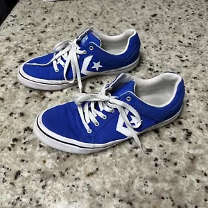 Converse Sneakers Mens 10 Women’s 11.5RoyalBlue EL Distrito Canvas Low Top Shoes - Picture 1 of 11