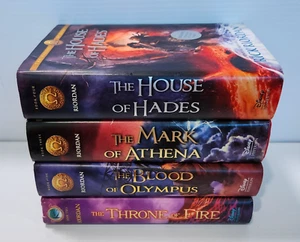 Lot Of 4 The Heroes of Olympus Hardcover 1st Ed Set Book Novel Rick Riordan Map - Picture 1 of 23