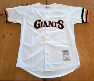*Maglia M Matt Williams Giants 1989 World Series Mitchell & Ness, bianca taglia 52 - Foto 1 di 20