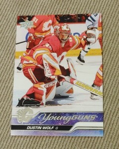 2023-24 UPPER DECK SERIES 1 DUSTIN WOLF YOUNG GUNS ROOKIE CARD #210