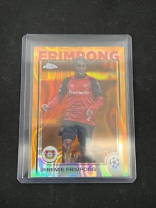 Jeremie Frimpong 2024-25 Topps Chrome UCC Base Orange Lava /25 Leverkusen - Bild 1 von 2