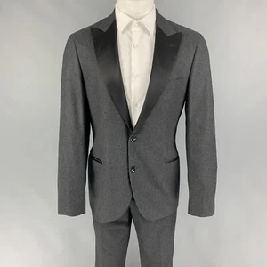 BRUNELLO CUCINELLI Größe 38 Grau Schwarz Wollmischung Smoking - Bild 1 von 11