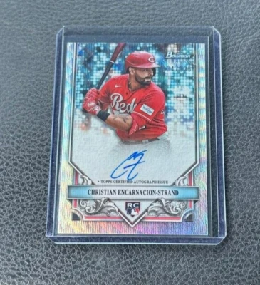 2024 Bowman Sterling Christian Encarnacion-Strand Refractor Rookie Auto 034/125 - Image 1 of 2