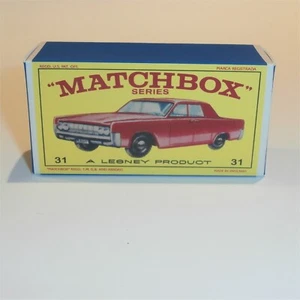 Matchbox Lesney 31c1 Lincoln Continental E Style Repro Box - Picture 1 of 4