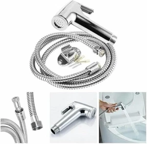CHROM BIDET SHATTAF DUSCHE SPRAY HYGIENISCH WC DUSCHKOPF SCHLAUCH SET MUSLIM UK - Bild 1 von 6