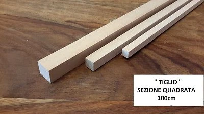 MANTUA / AMATI Chrom-Zierleiste Sez. Quadratisch Holz Von Linde 100cm Naval Miniature Mantua RC