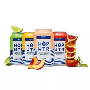 HOP WTR Sparkling Hop Water, Variety Pack 12 Pack, Sugar Free, Low Carb 12 oz - Picture 1 of 7