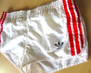 adidas Vintage Racer Sprinter Shorts D4 Gloss Shorts Retro Shiny Nylon Oldschool - Picture 1 of 24
