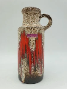 Jarrón raro Scheurich Lora 401-20 jarrón de cerámica años 70 fat lava flat jarrón  - Imagen 1 de 8