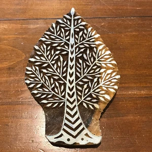 Groß 15 cm Dekoriert Geschnitzt Schöner Baumdruck Block Stempel Basteln - Bild 1 von 2