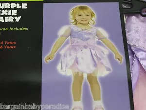 Nuevo con etiquetas Totalmente Ghoul Púrpura Pixie Vestido de Hadas Halloween Disfraz Niños Pequeños 4-6 Años - Imagen 1 de 6