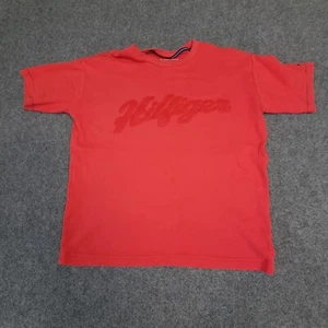 Tommy Hilfiger shirt womens SMALL red cotton short sleeve regular T-Shirt Size S - Picture 1 of 9