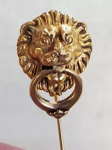 Prendedor de palo vintage con cabeza de león del Museo Metropolitano de Arte de MMA tono dorado - Imagen 1 de 15