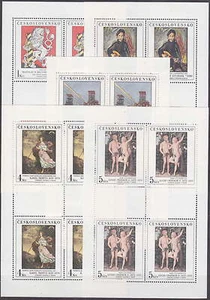 CZECHOSLOVAKIA - 1986 PRINTING SHEETS ART Mi. 2889-2893 Sc. 2634-2638 - **MNH** - Bild 1 von 1